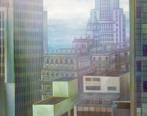 Gregório Gruber, Vista do Centro, pintura sobre tela,140x100-cm